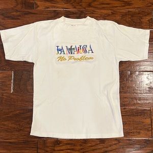 Vintage Single Stitch Embroidered “Jamaica No Problem” Vacation T-Shirt 90s Y2K